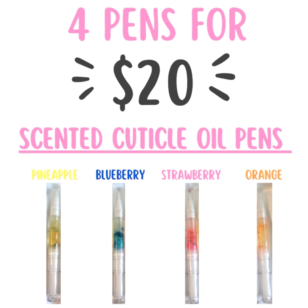 4 Scented Cuticle Oil Pens